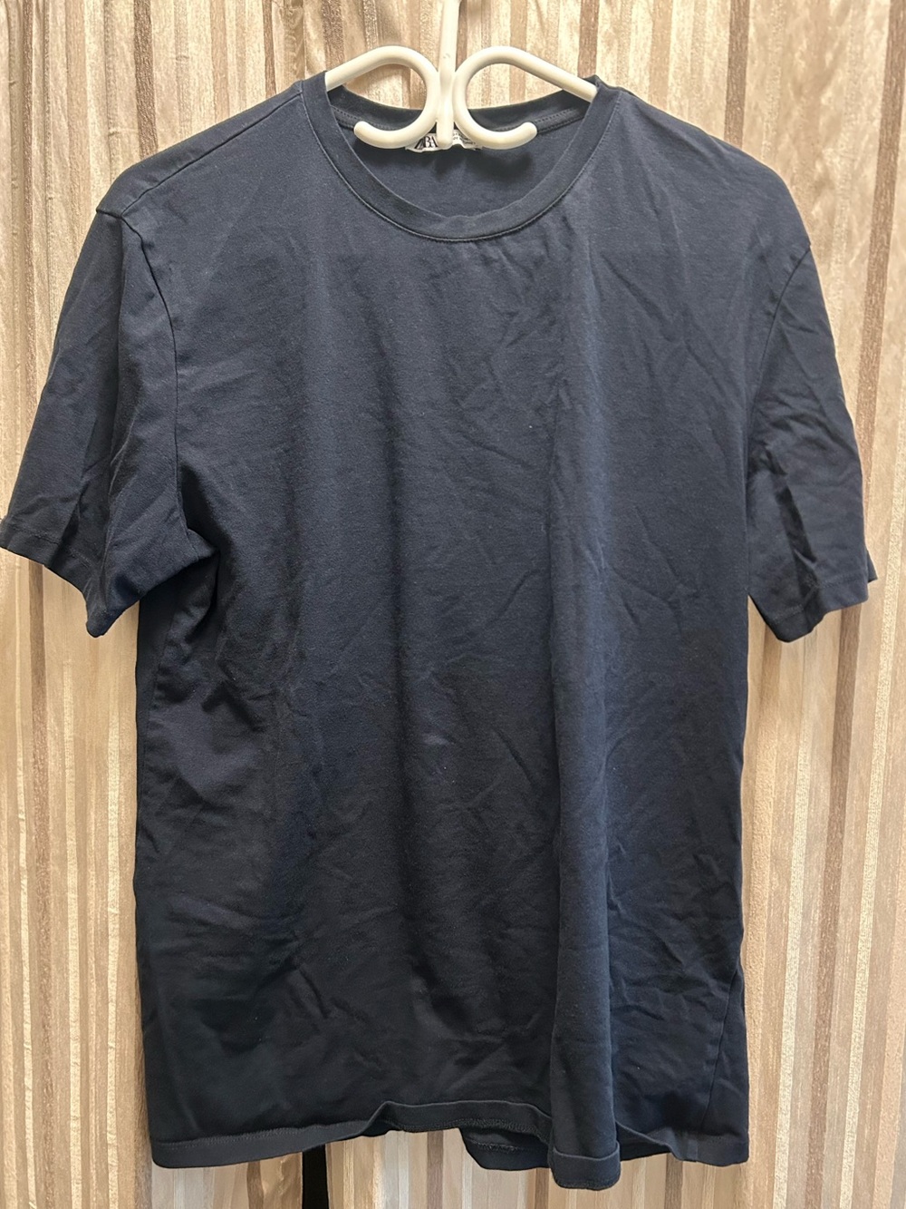 Zara Men’s Classic Crew Neck T-Shirt - Navy, Size XXL, SlimFit